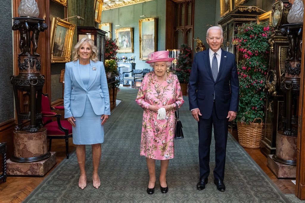 Queen Elizabeth II with Joe Biden and Jill Biden