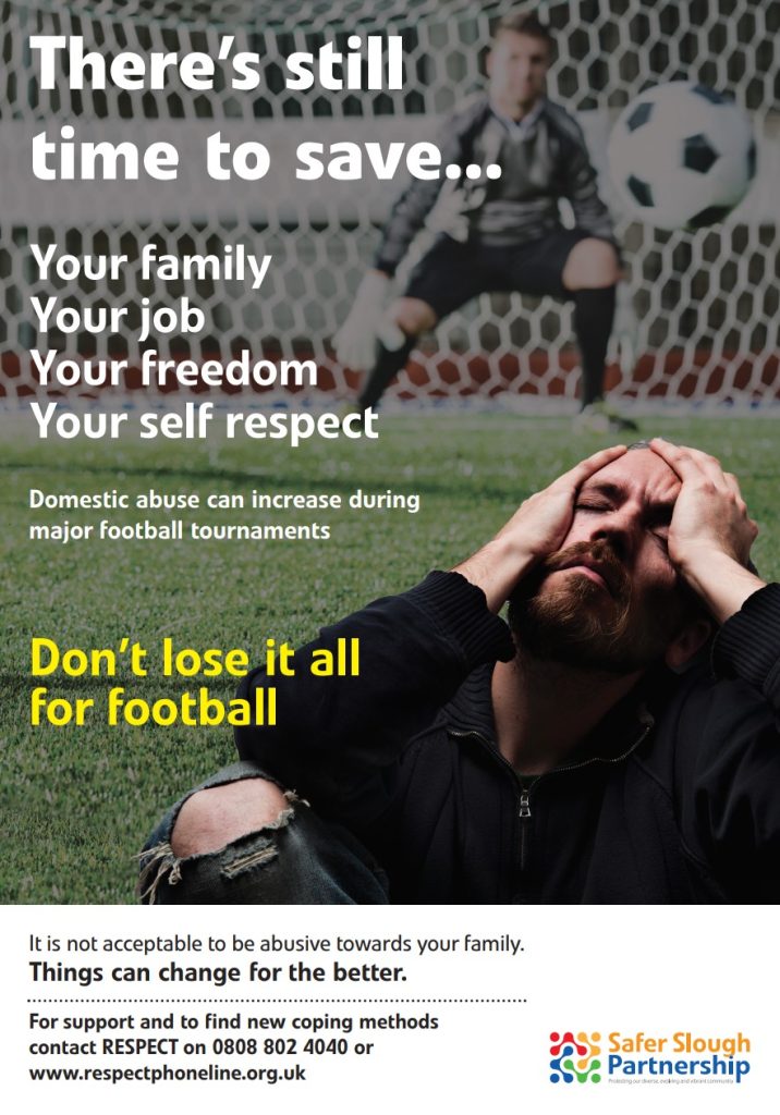 Domestic Abuse "Don't lose it all for football"